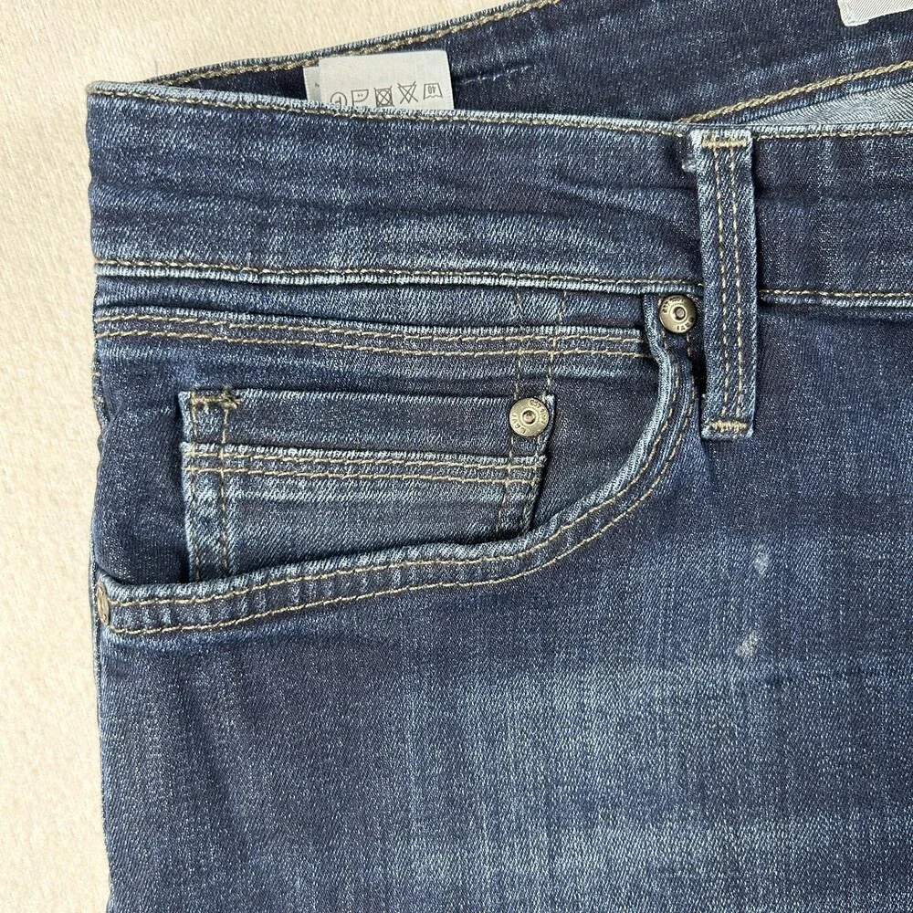 Mavi Marcus Jeans Mens 32x30 Medium Wash Blue Slim Straight Fit Stretch Denim